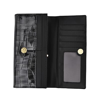 Tamsy Black Faux Leather Wallet