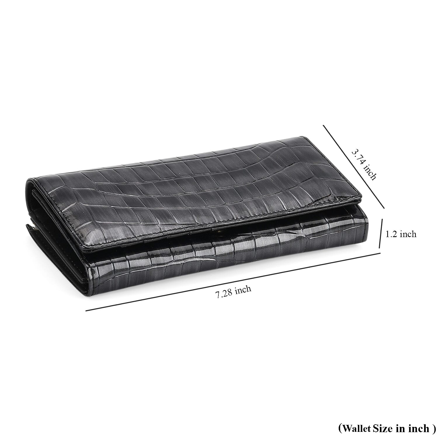 Tamsy Black Faux Leather Wallet