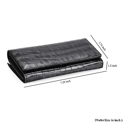 Tamsy Black Faux Leather Wallet