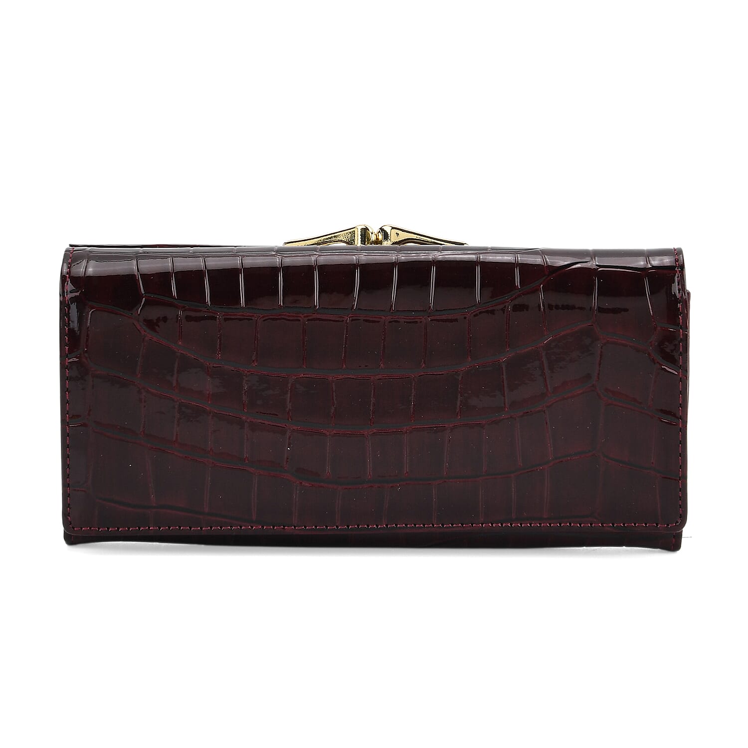 Tamsy Dark Red Faux Leather Wallet