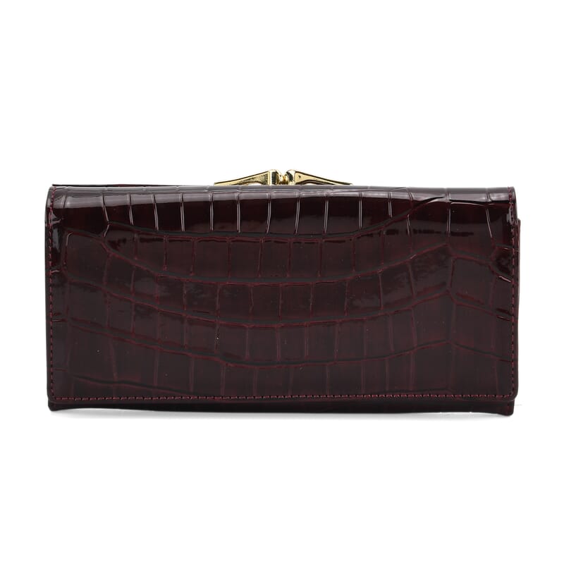 Tamsy Dark Red Faux Leather Wallet