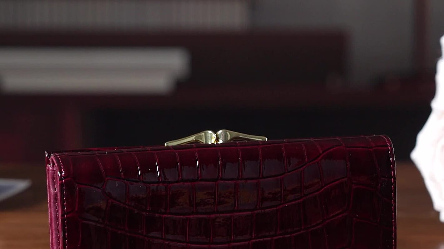 Tamsy Wine Faux Leather Wallet