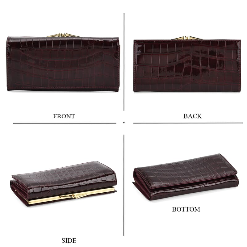 Tamsy Dark Red Faux Leather Wallet