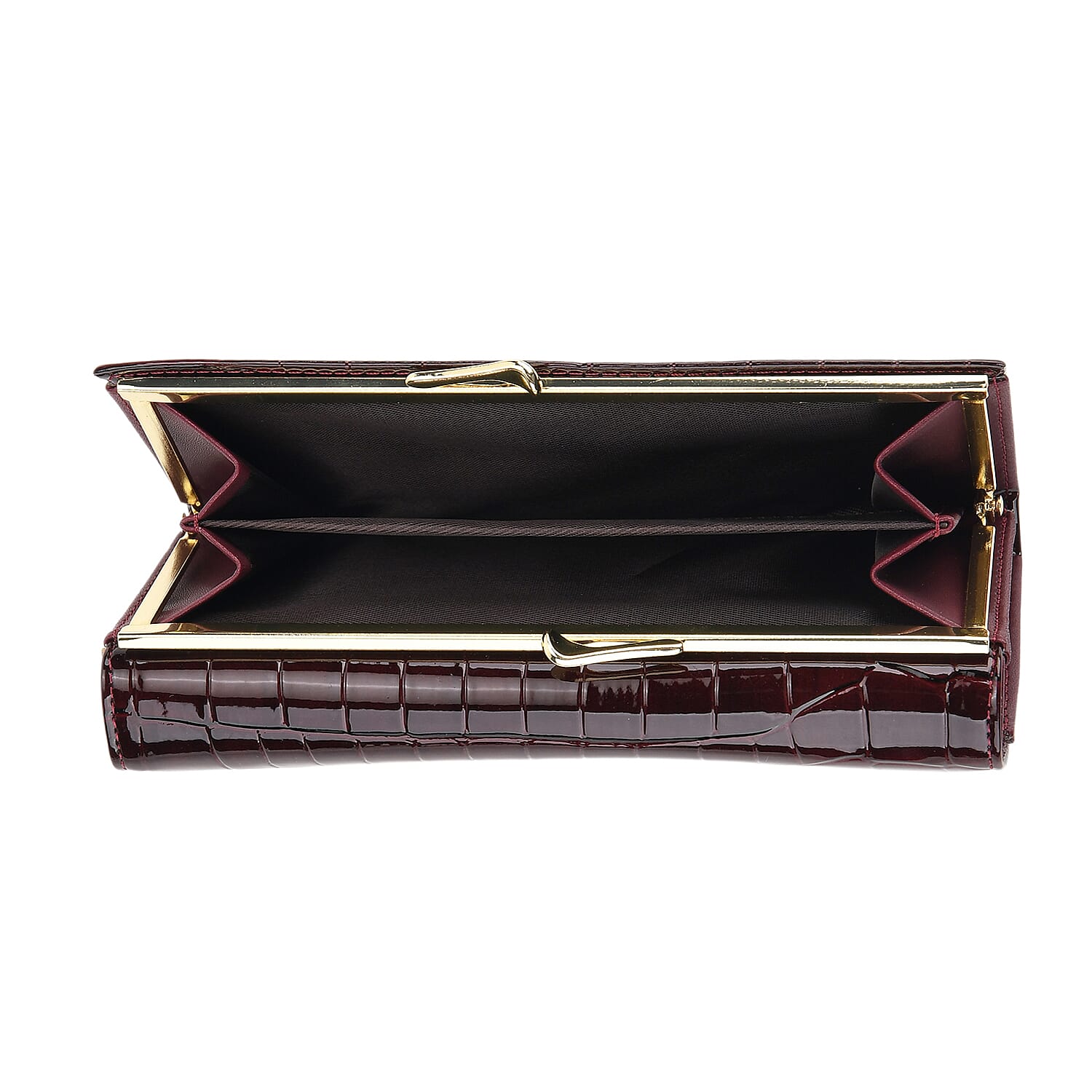 Tamsy Dark Red Faux Leather Wallet
