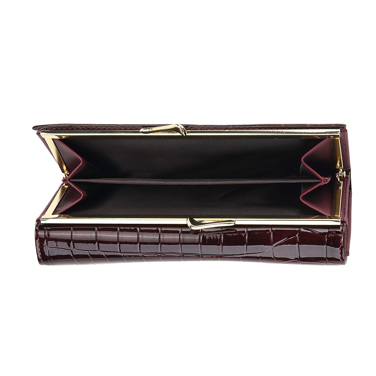Tamsy Dark Red Faux Leather Wallet image number 4