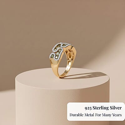 D'Joy Premium Ambanja Demantoid Garnet and Moissanite 1.90 ctw Serpent Garden Ring in 18K Vermeil Yellow Gold Over Sterling Silver (Size 6.0)