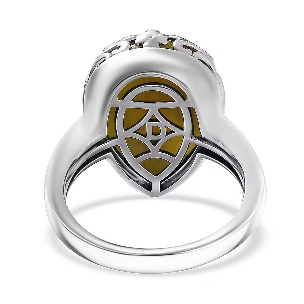 D'Joy Connemara Marble 9.00 ctw Claddagh Harmony Ring in Platinum Over Sterling Silver (Size 8.0) image number 7