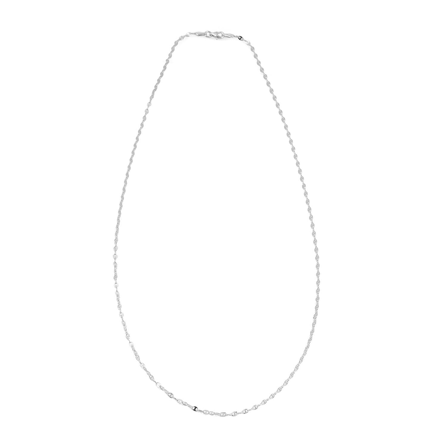 Nova Chain Necklace in Sterling Silver4.10 Grams 24 Inches 