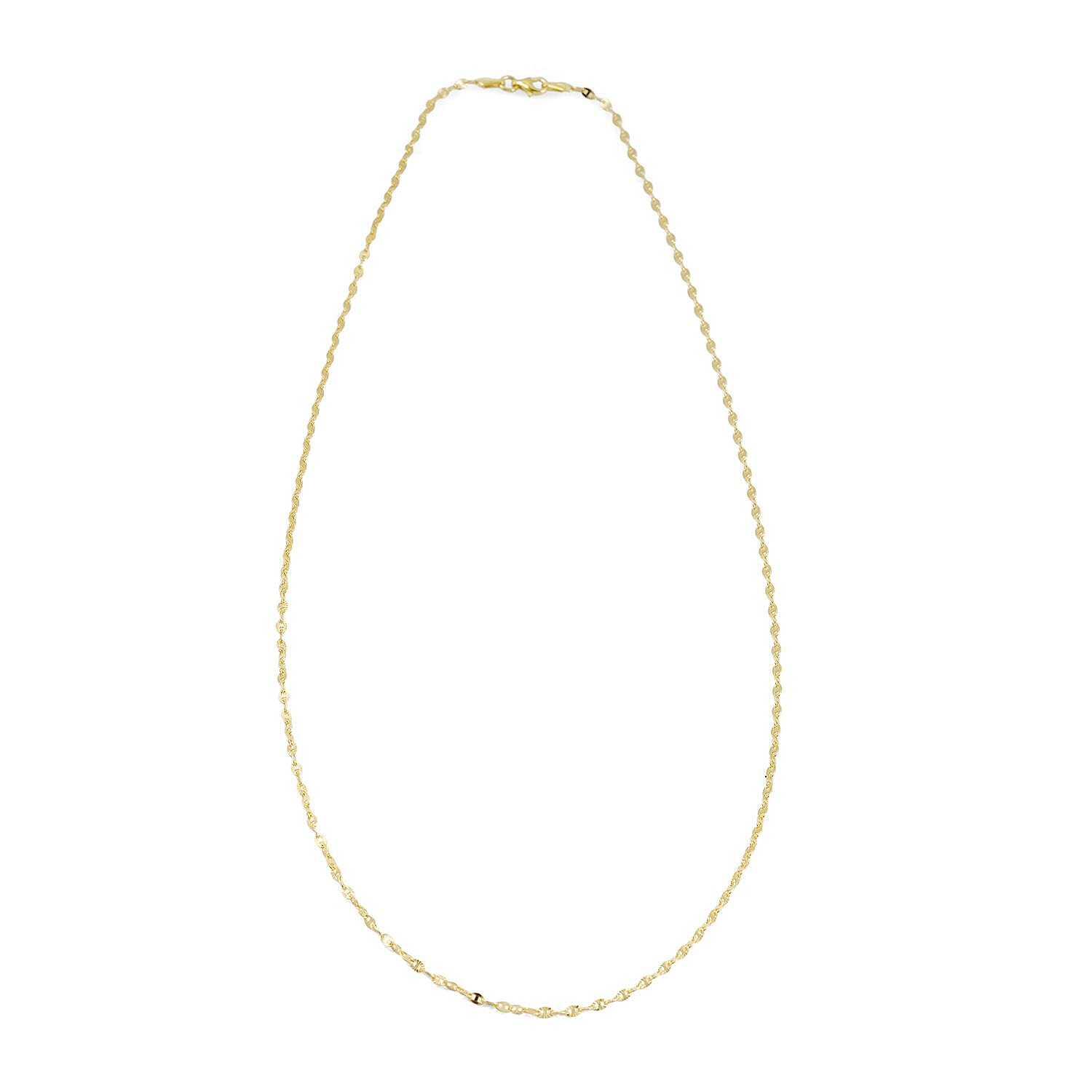 Nova Chain Necklace in 14K Yellow Gold Over Sterling Silver 4.10 Grams 24 Inches