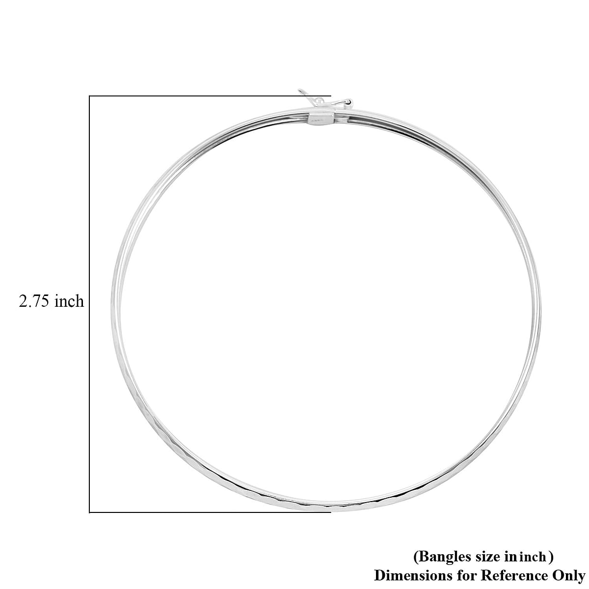 Sterling Silver Bangle Bracelet (7.50 In) 4 Grams image number 2