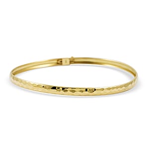 14K Yellow Gold Over Sterling Silver Bangle Bracelet (7.50 In) 4 Grams