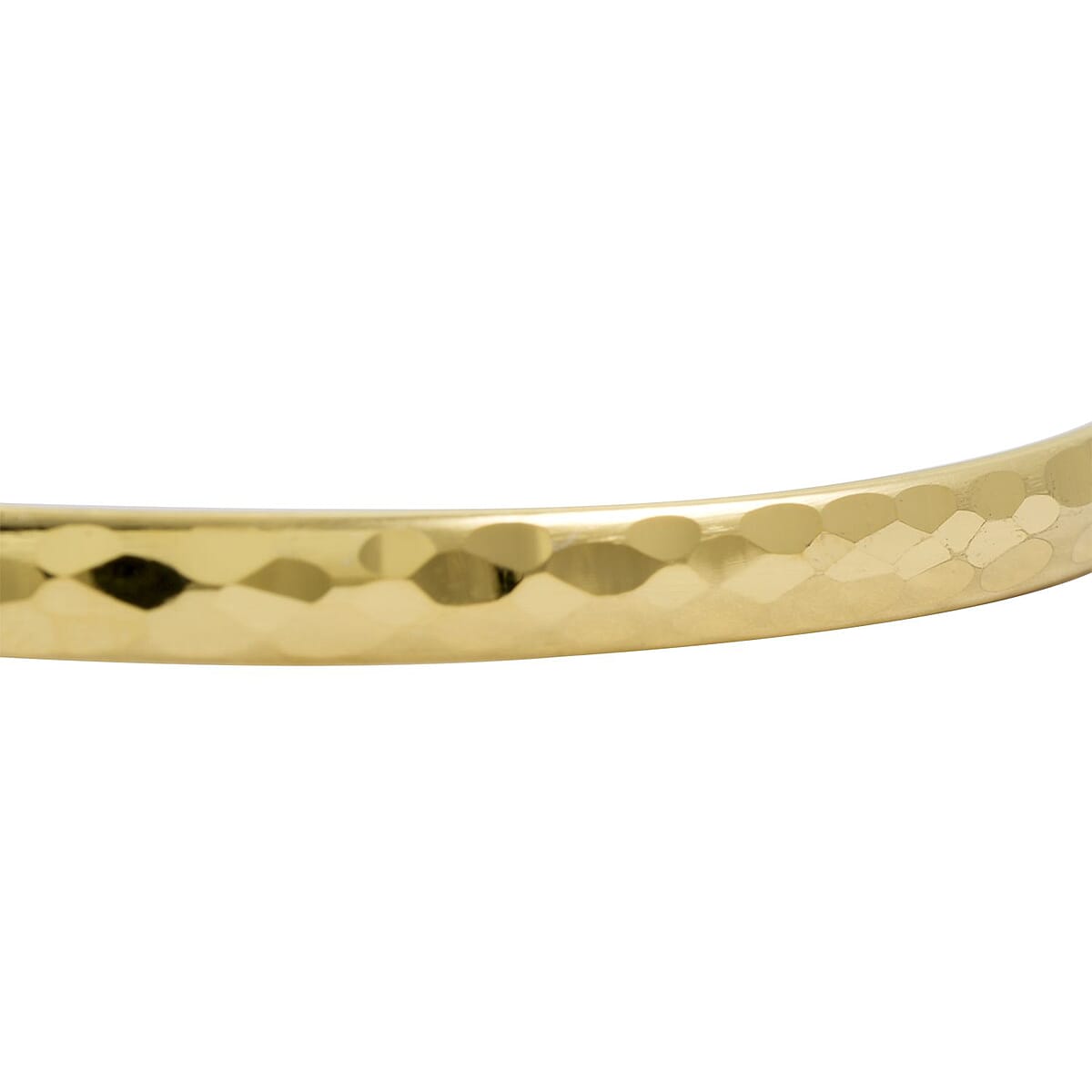 14K Yellow Gold Over Sterling Silver Bangle Bracelet (7.50 In) 4 Grams image number 2