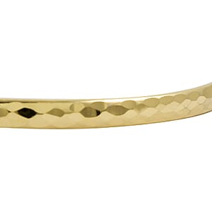 14K Yellow Gold Over Sterling Silver Bangle Bracelet (7.50 In) 4 Grams