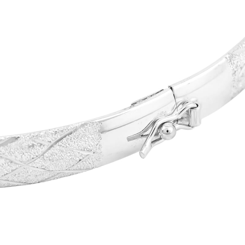 Sterling Silver Bangle Bracelet (8.0 In) 5.4 Grams