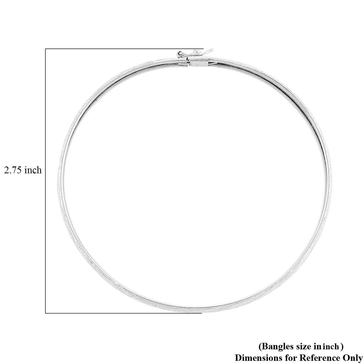 Sterling Silver Bangle Bracelet (8.0 In) 5.4 Grams