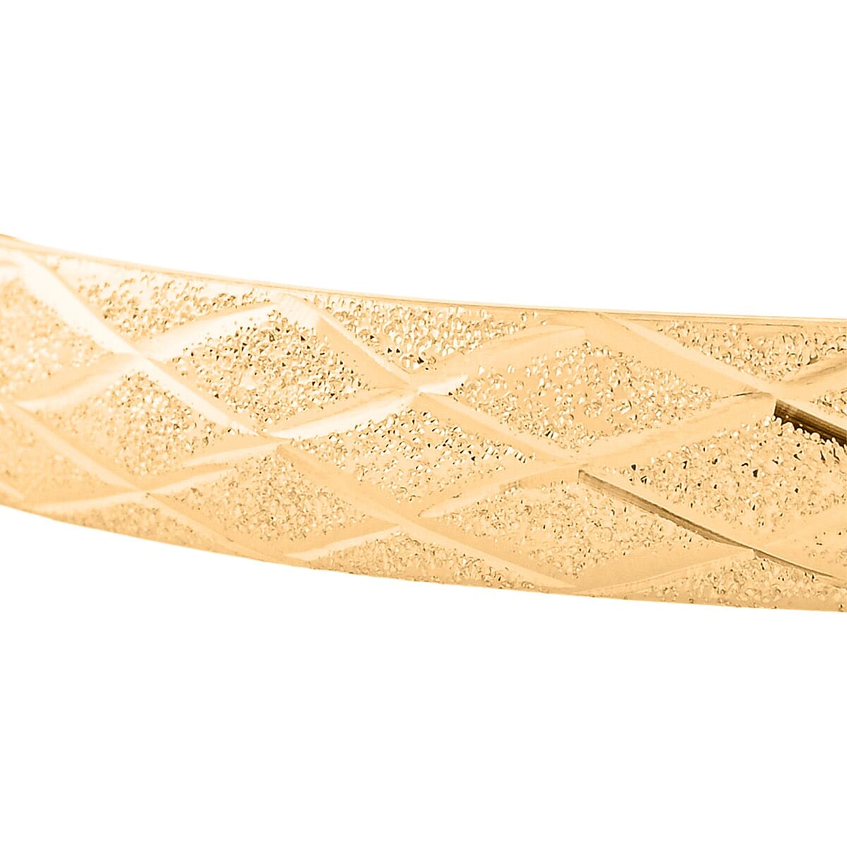 14K Yellow Gold Over Sterling Silver Bangle Bracelet (8.0 In) 5.4 Grams image number 3