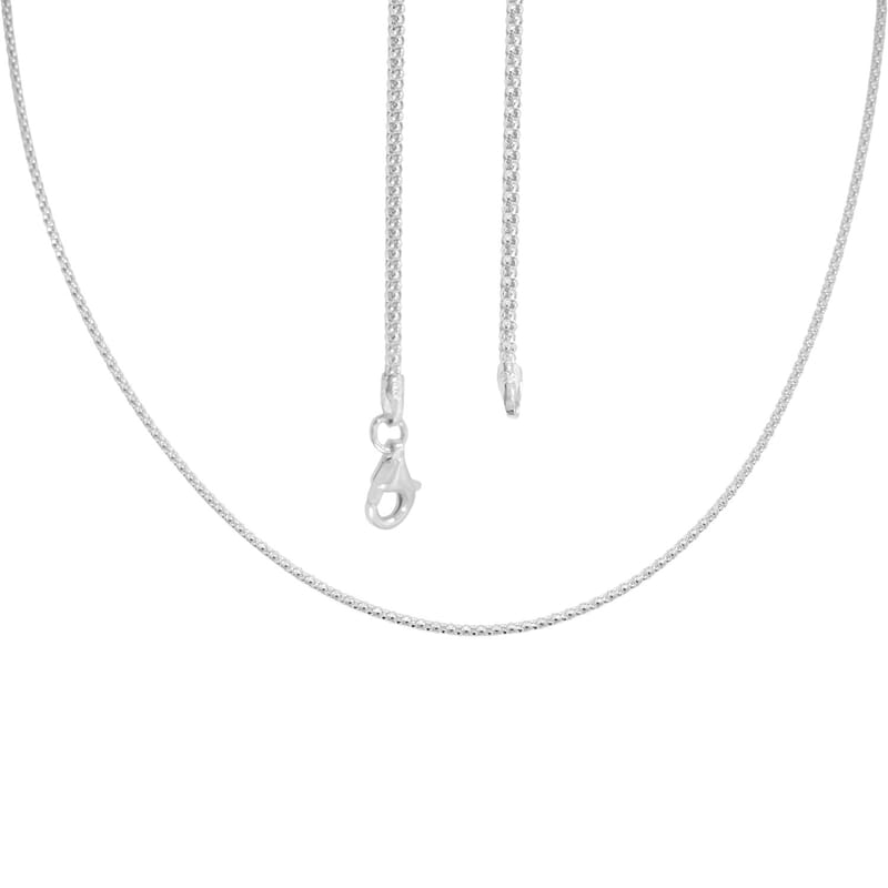 1.8mm Popcorn Coreana Chain Necklace in Sterling Silver 4.20 Grams 30 Inches