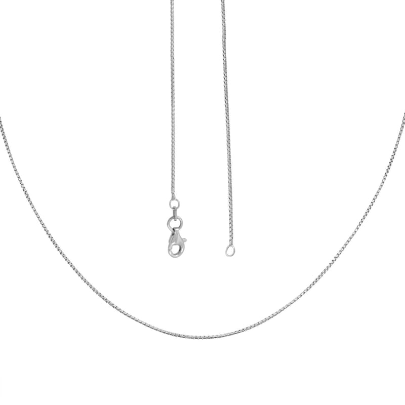 1mm Round Box Chain Necklace in Sterling Silver 4.30 Grams 30 Inches