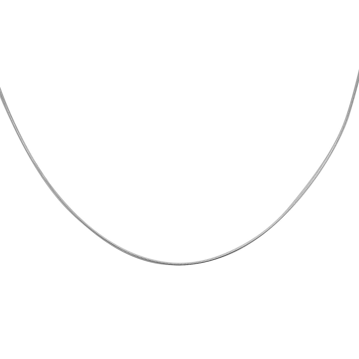 0.9mm Round Snake Chain Necklace in Sterling Silver 4.50 Grams 30 Inches