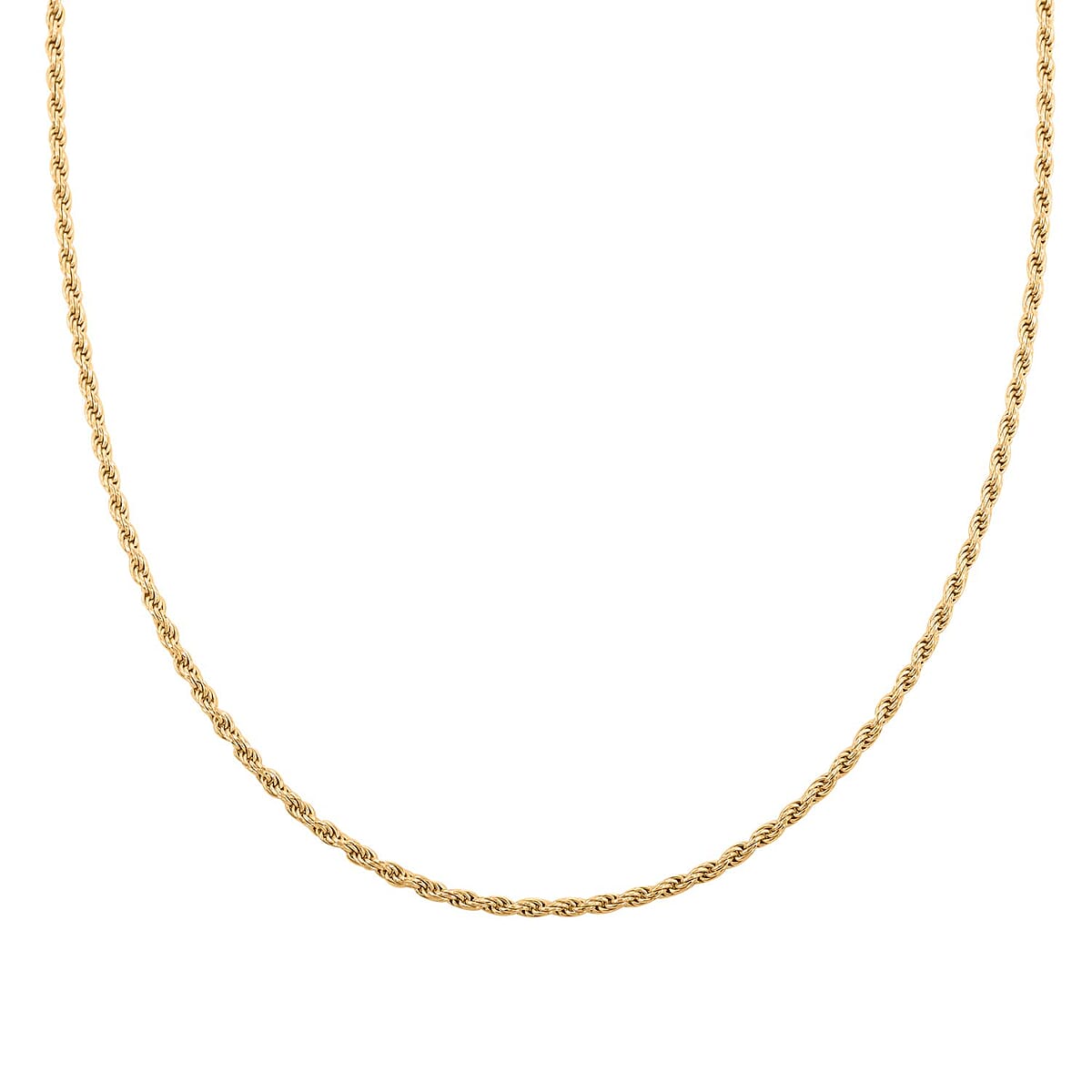 Made In Italy 14K YG Over Sterling Silver Rope Chain Necklace (18 Inches) (12.8 g) image number 0