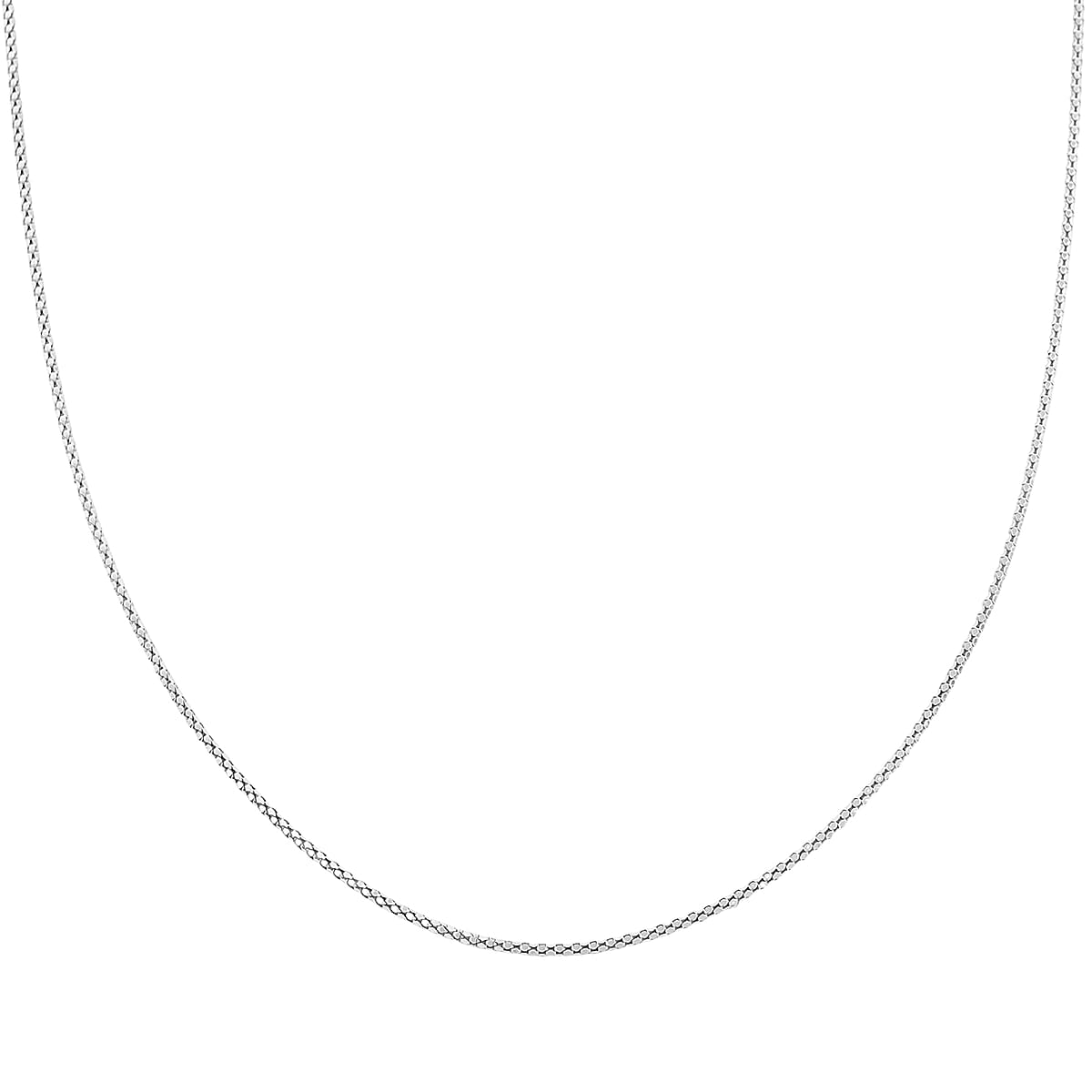 Made In Italian Sterling Silver Coryana Chain Necklace 30 Inches 4.30 Grams image number 1