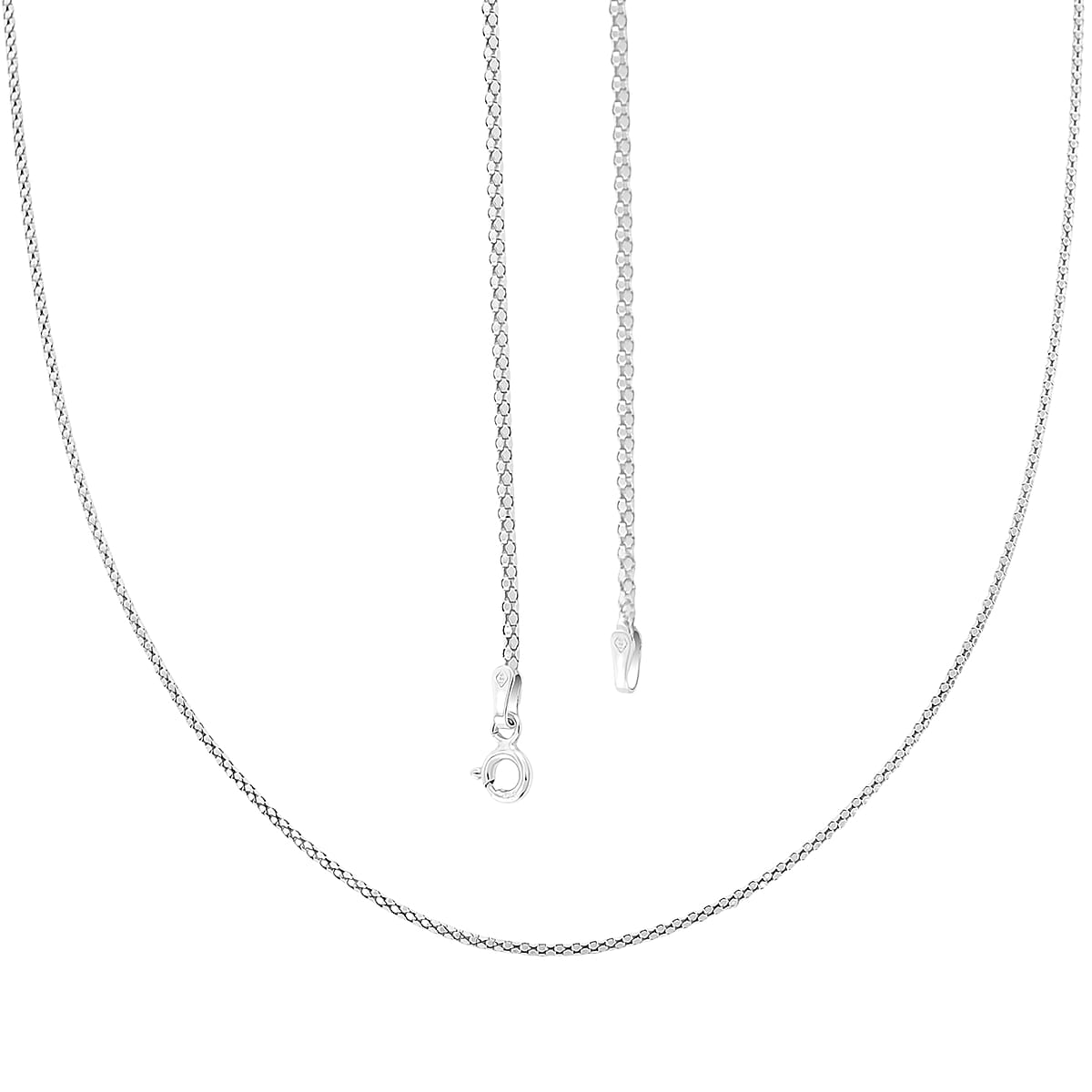 Made In Italian Sterling Silver Coryana Chain Necklace 30 Inches 4.30 Grams image number 2