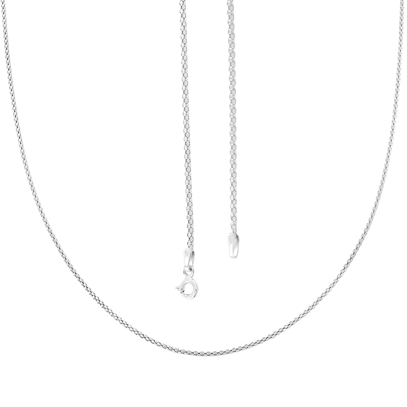 Made In Italian Sterling Silver Coryana Chain Necklace 30 Inches 4.30 Grams