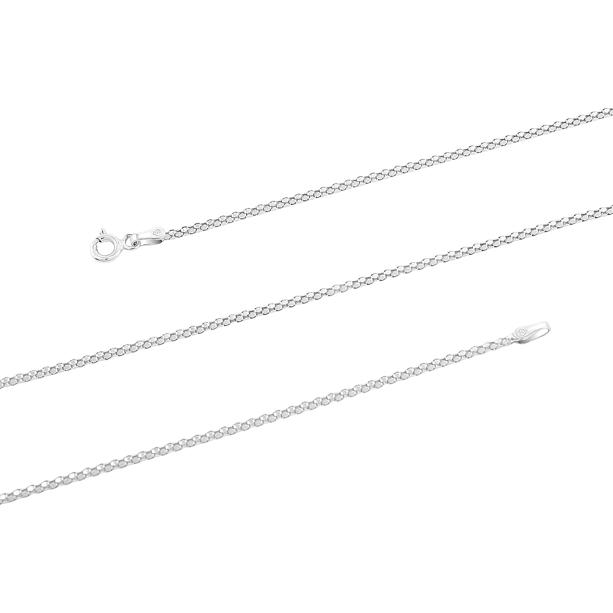 Made In Italian Sterling Silver Coryana Chain Necklace 30 Inches 4.30 Grams image number 3