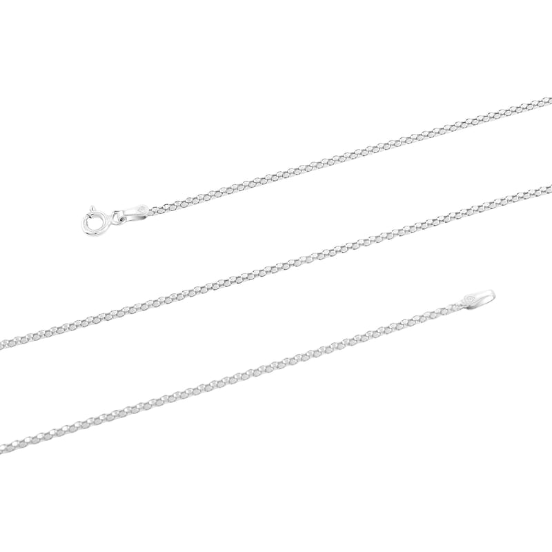 Made In Italian Sterling Silver Coryana Chain Necklace 30 Inches 4.30 Grams