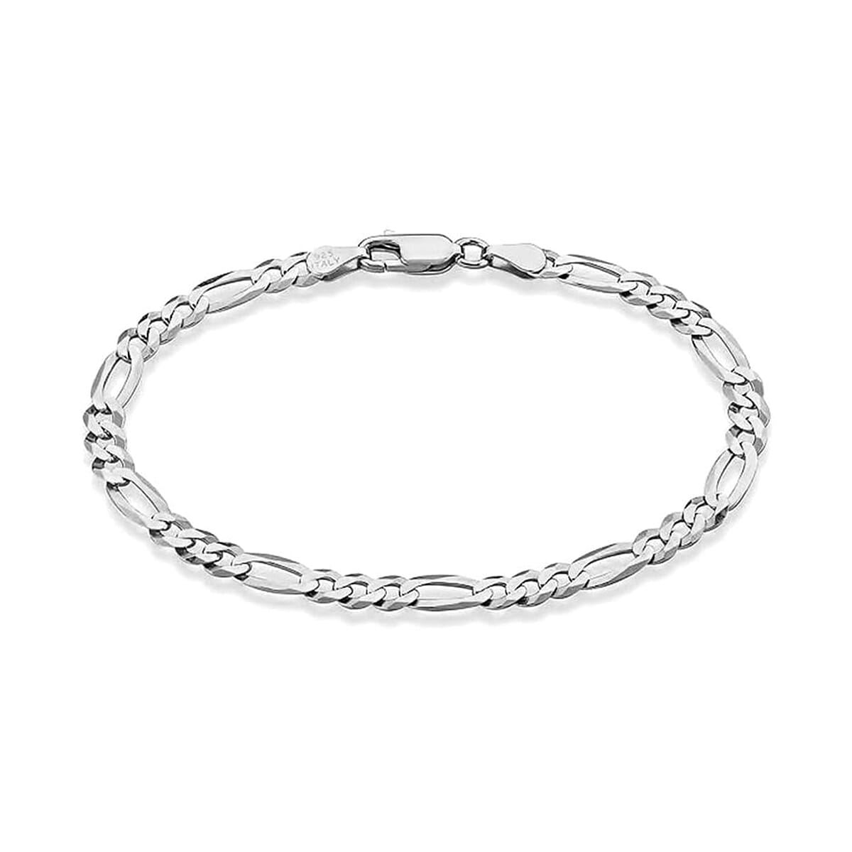 Italian made Sterling Silver Link Chain Bracelet (7.00 In) 3.90 Grams image number 0
