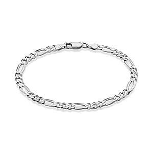Italian made Sterling Silver Link Chain Bracelet (7.00 In) 3.90 Grams