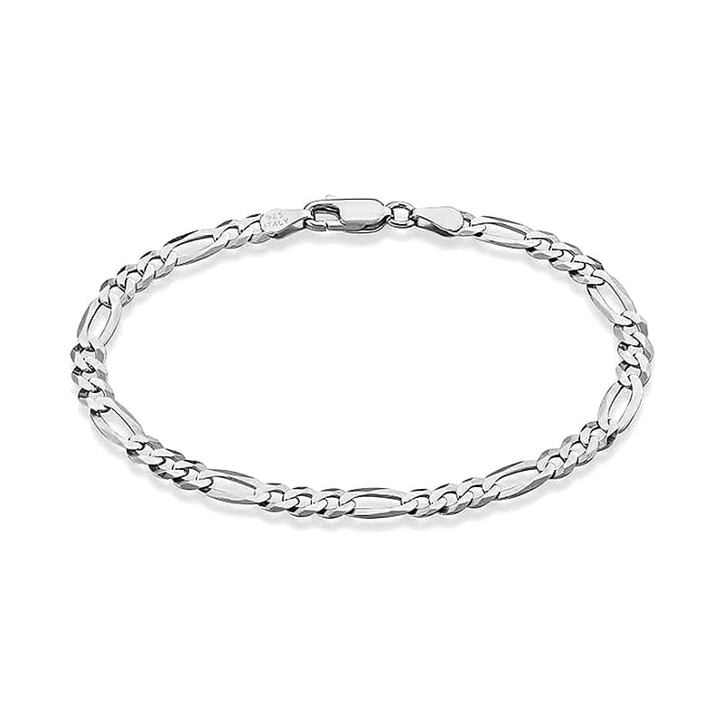 Italian made Sterling Silver Link Chain Bracelet (7.00 In) 3.90 Grams