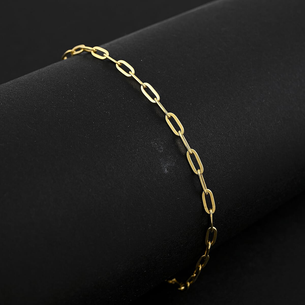 Made In Italian 14K YG Over Sterling Silver Paper Clip Chain Bracelet (7.00 In) 1.75 Grams image number 1