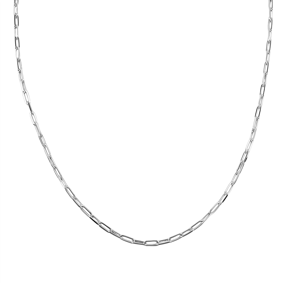 Made In Italy Sterling Silver Paper Clip Chain Necklace (16 Inches) (5.3 g) image number 1