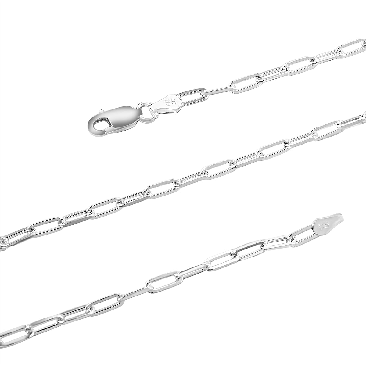 Made In Italy Sterling Silver Paper Clip Chain Necklace (16 Inches) (5.3 g) image number 3