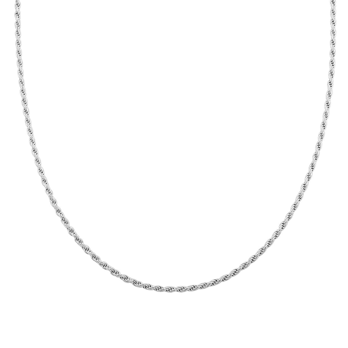 Made In Italian Sterling Silver Rope Chain Necklace (20 Inches) (9.5 g) image number 0