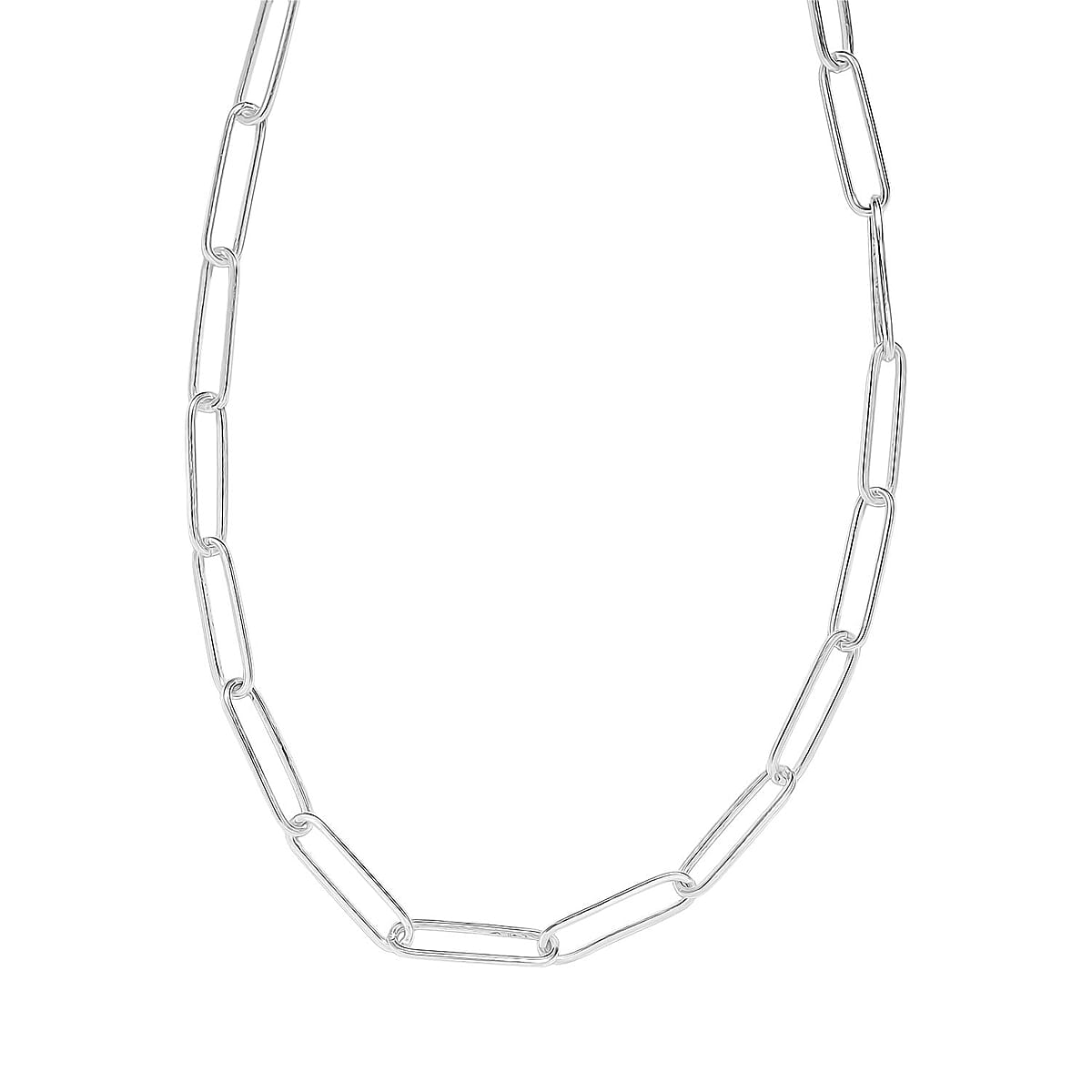 Made In Italy Sterling Silver Paper Clip Chain Necklace (20 Inches) (5.9 g) image number 0