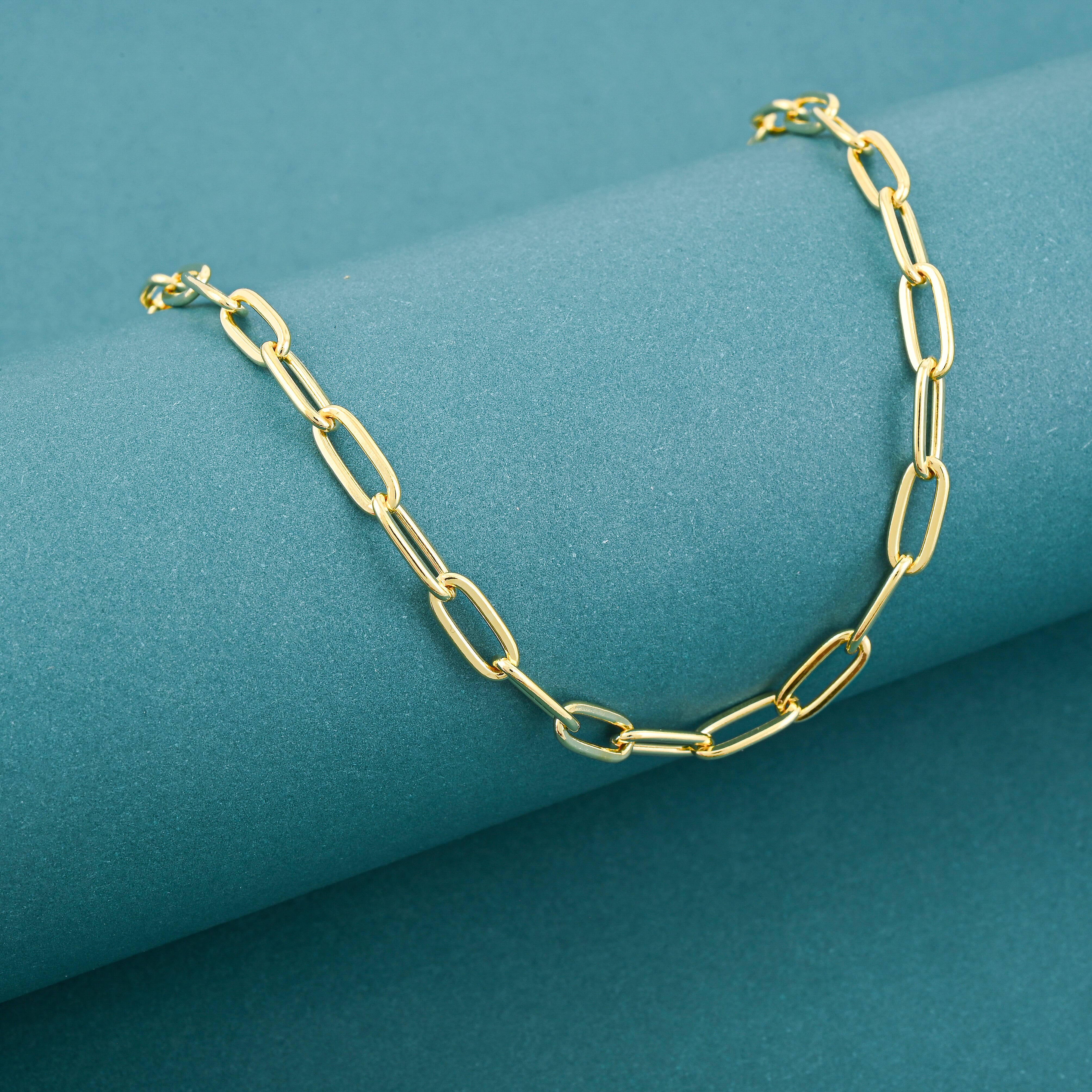 Italian Paperclip Chain Necklace in 14K Yellow Gold Over Sterling Silver (20 Inches) 5.9 Grams