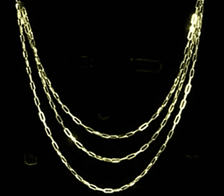 Italian Paperclip Chain Necklace in 14K Yellow Gold Over Sterling Silver (22 Inches) 6.2 Grams