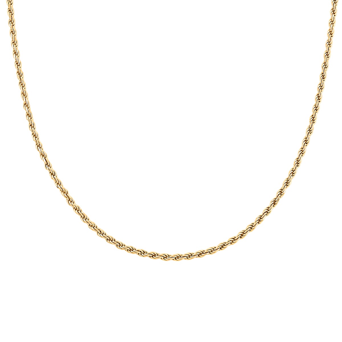 Made In Italian 14K Yellow Gold Over Sterling Silver Rope Chain Necklace 24 Inches 11.6 Grams image number 1