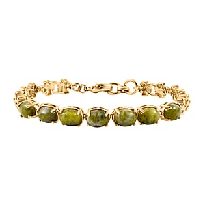 EverTrue Connemara Marble 9.35 ctw Bracelet in 18K YG Plated (7.25 In)