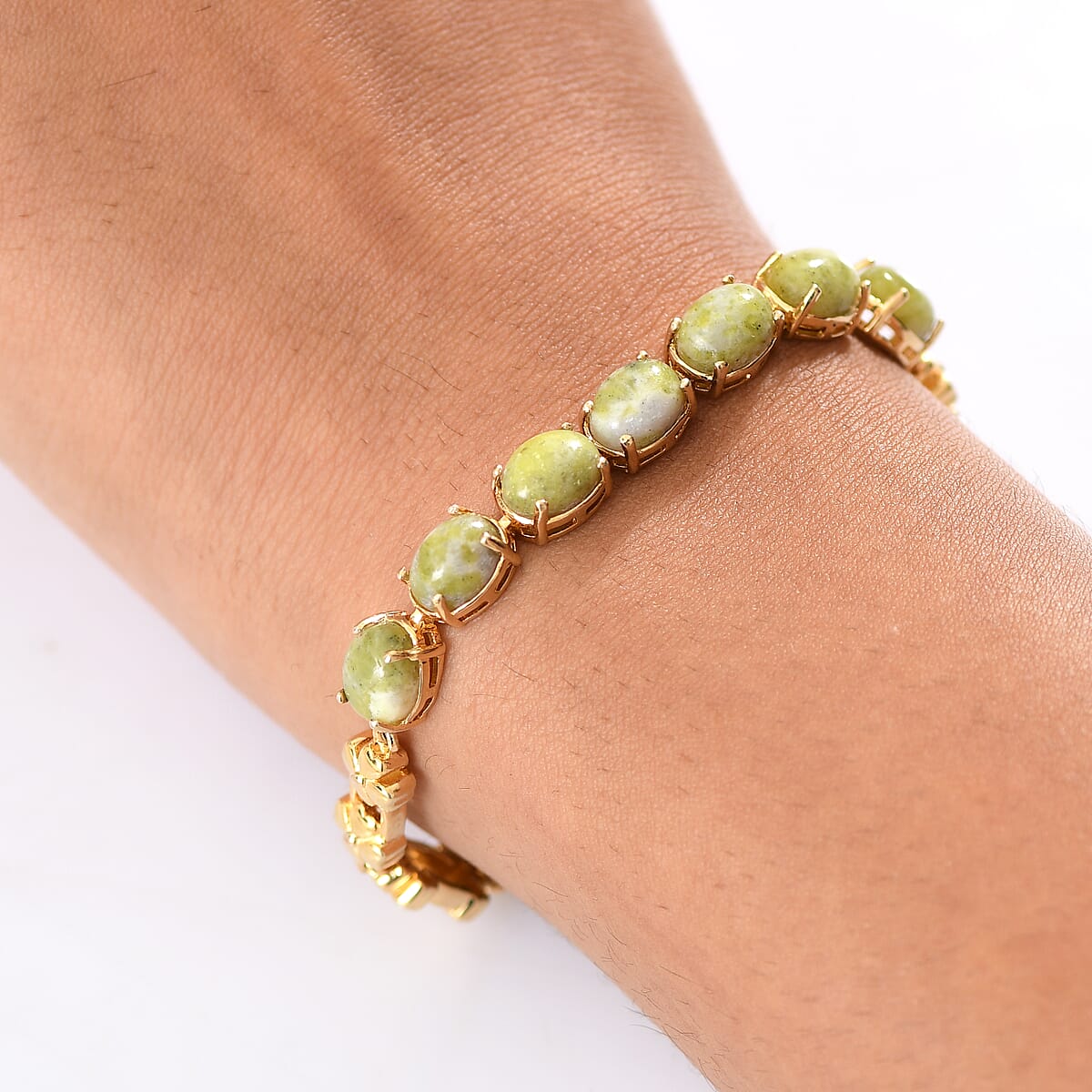 EverTrue Connemara Marble 9.35 ctw Bracelet in 18K YG Plated (7.25 In) image number 2