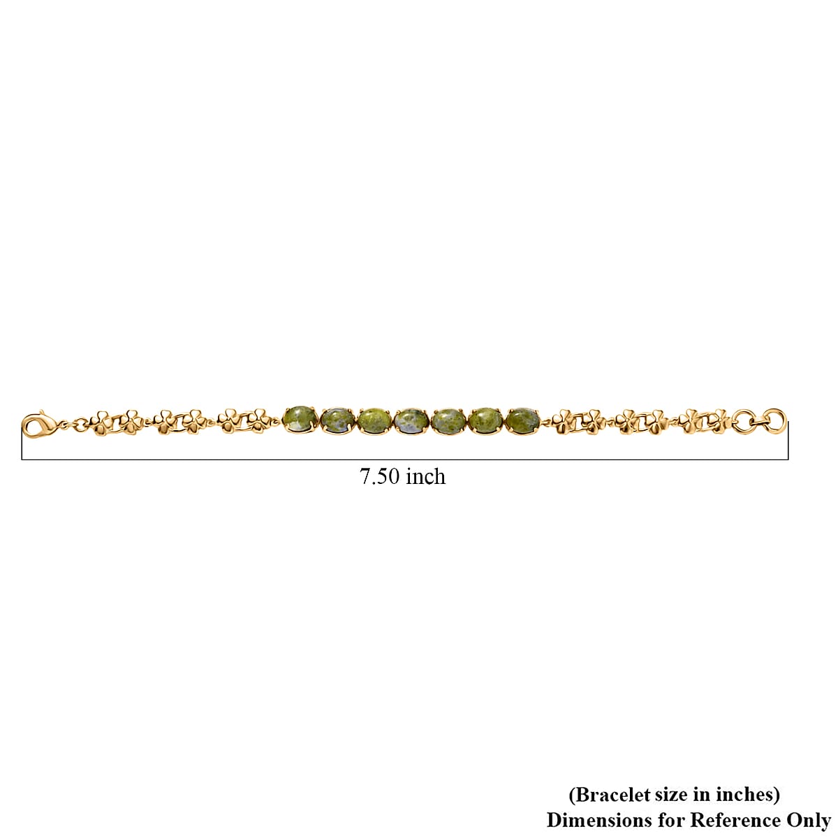 EverTrue Connemara Marble 9.35 ctw Bracelet in 18K YG Plated (7.25 In) image number 4