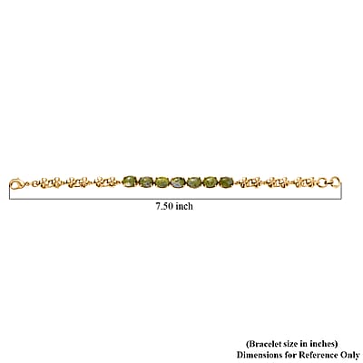 EverTrue Connemara Marble Irish Bracelet in 18K YG Plated 9.35 ctw (7.25 Inches)
