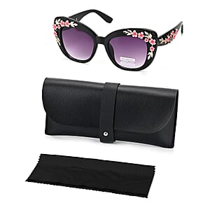 Gray UV400 Sunglasses with Black Frame