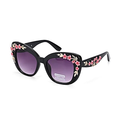Gray UV400 Sunglasses with Black Frame