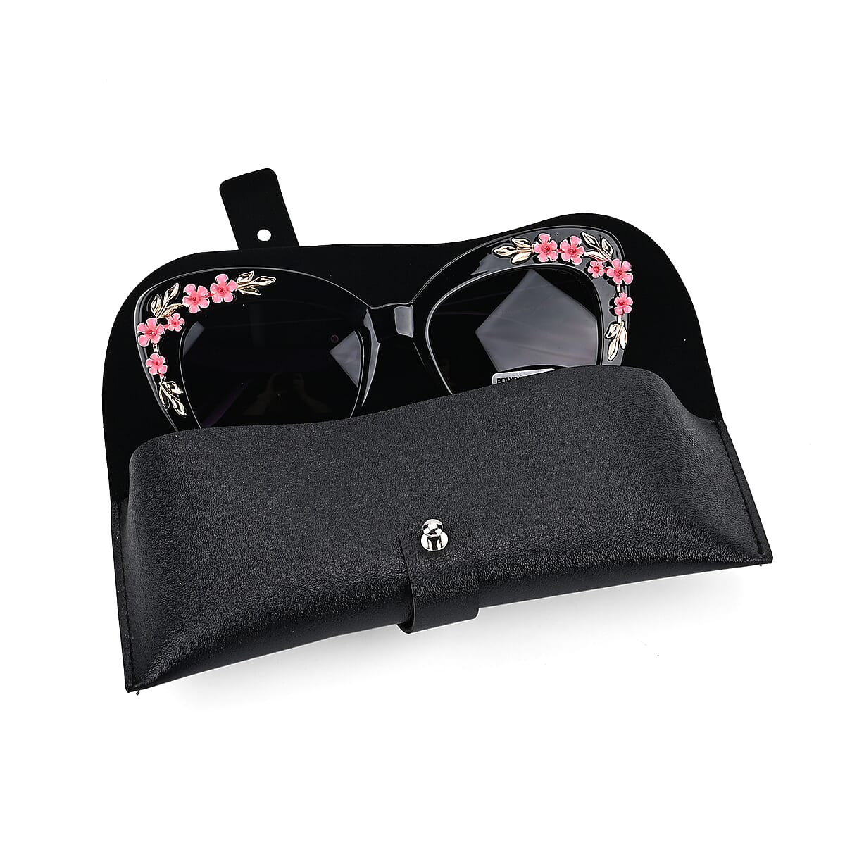 Gray UV400 Sunglasses with Black Frame image number 3