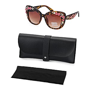 Tea UV400 Sunglasses with Leopard Frame
