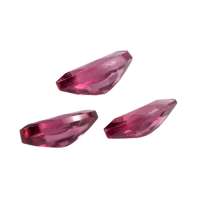 Orissa Rose Garnet Set of 3 (Mrq 7x3.5 mm) 1.23 ctw Loose Gemstone