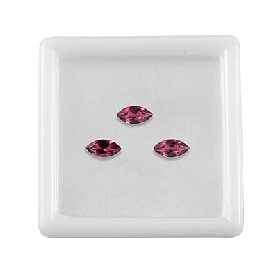 Orissa Rose Garnet Set of 3 (Mrq 7x3.5 mm) 1.23 ctw Loose Gemstone